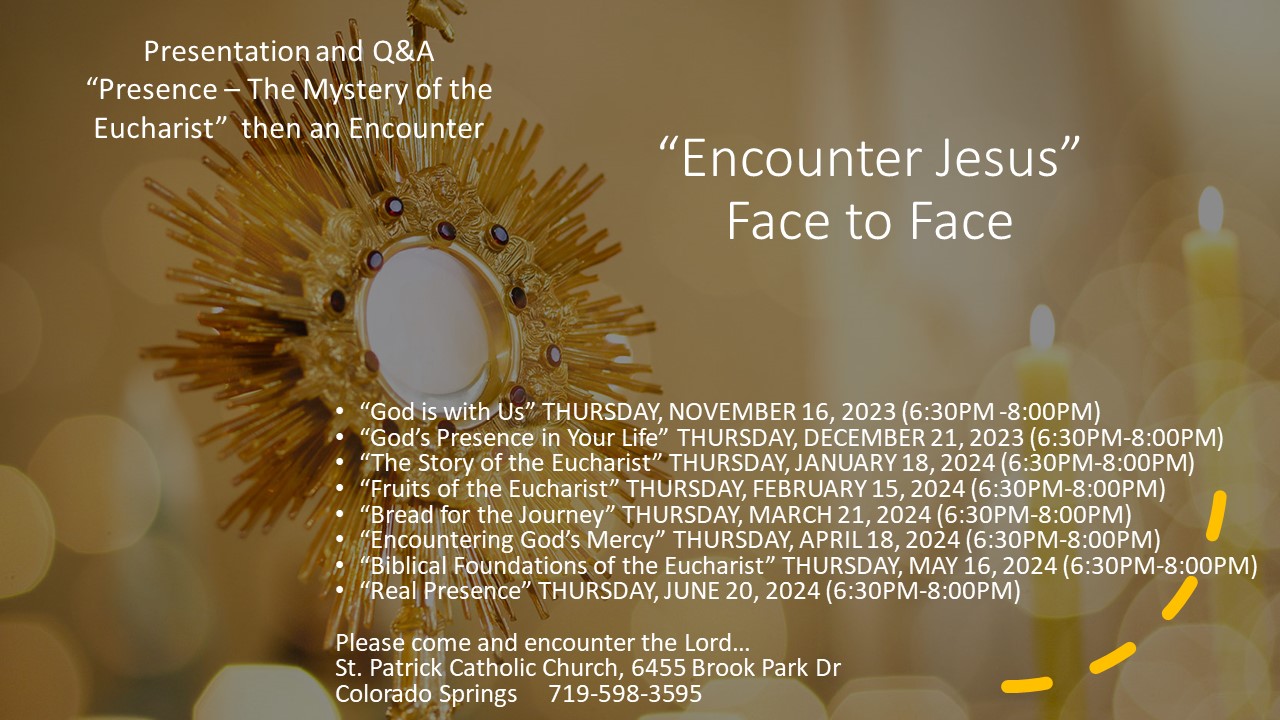 "Encounter Jesus" Face to Face